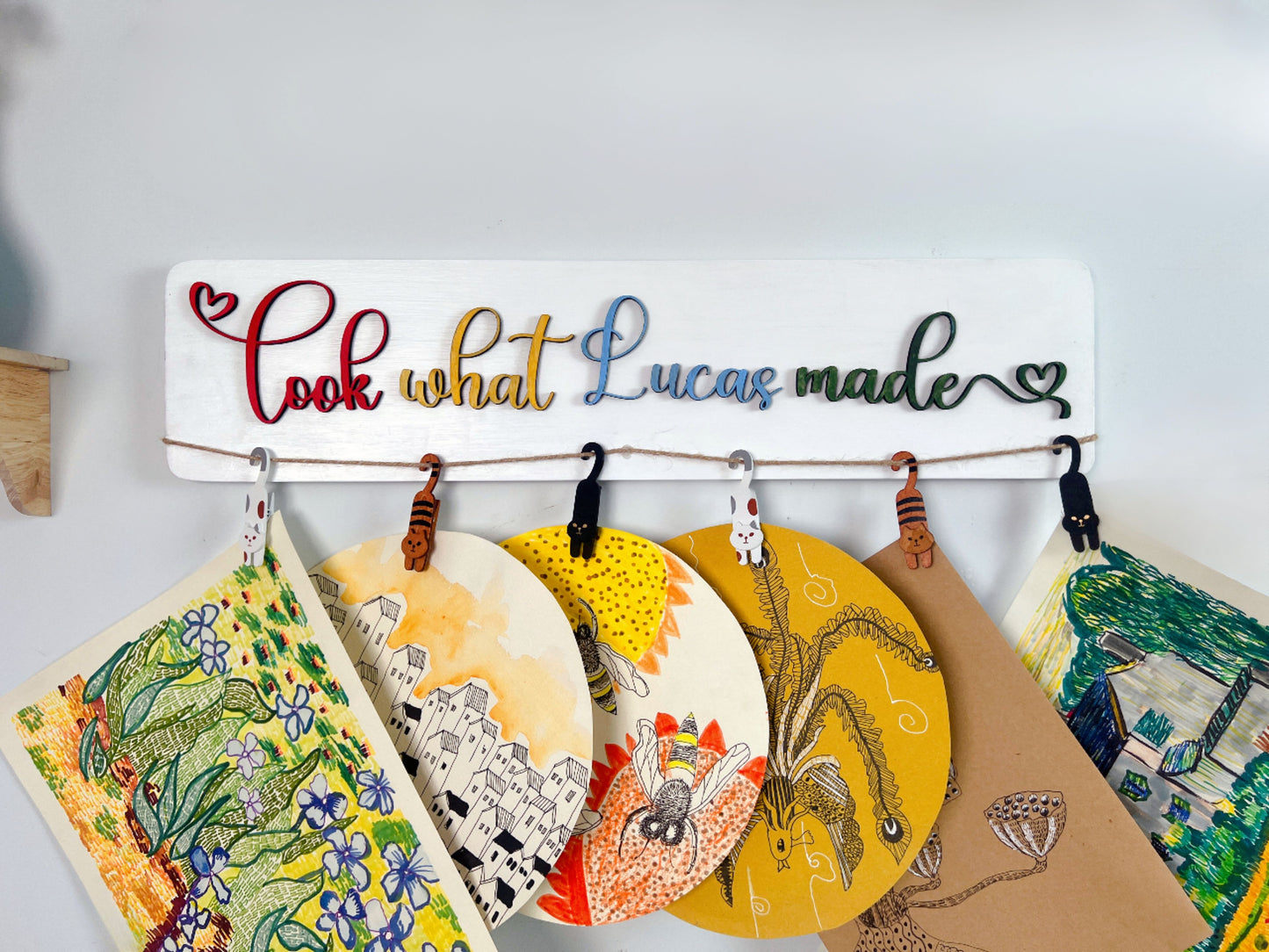 Personalized Kids Art Display Sign