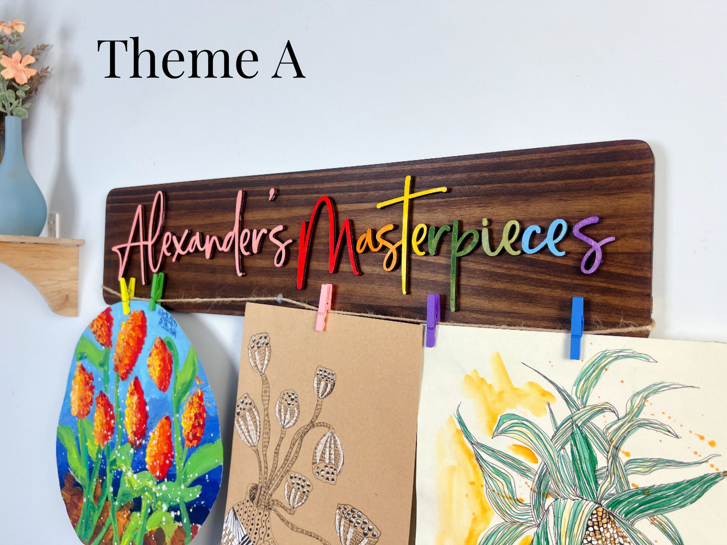 Personalized Kids Art Display Sign