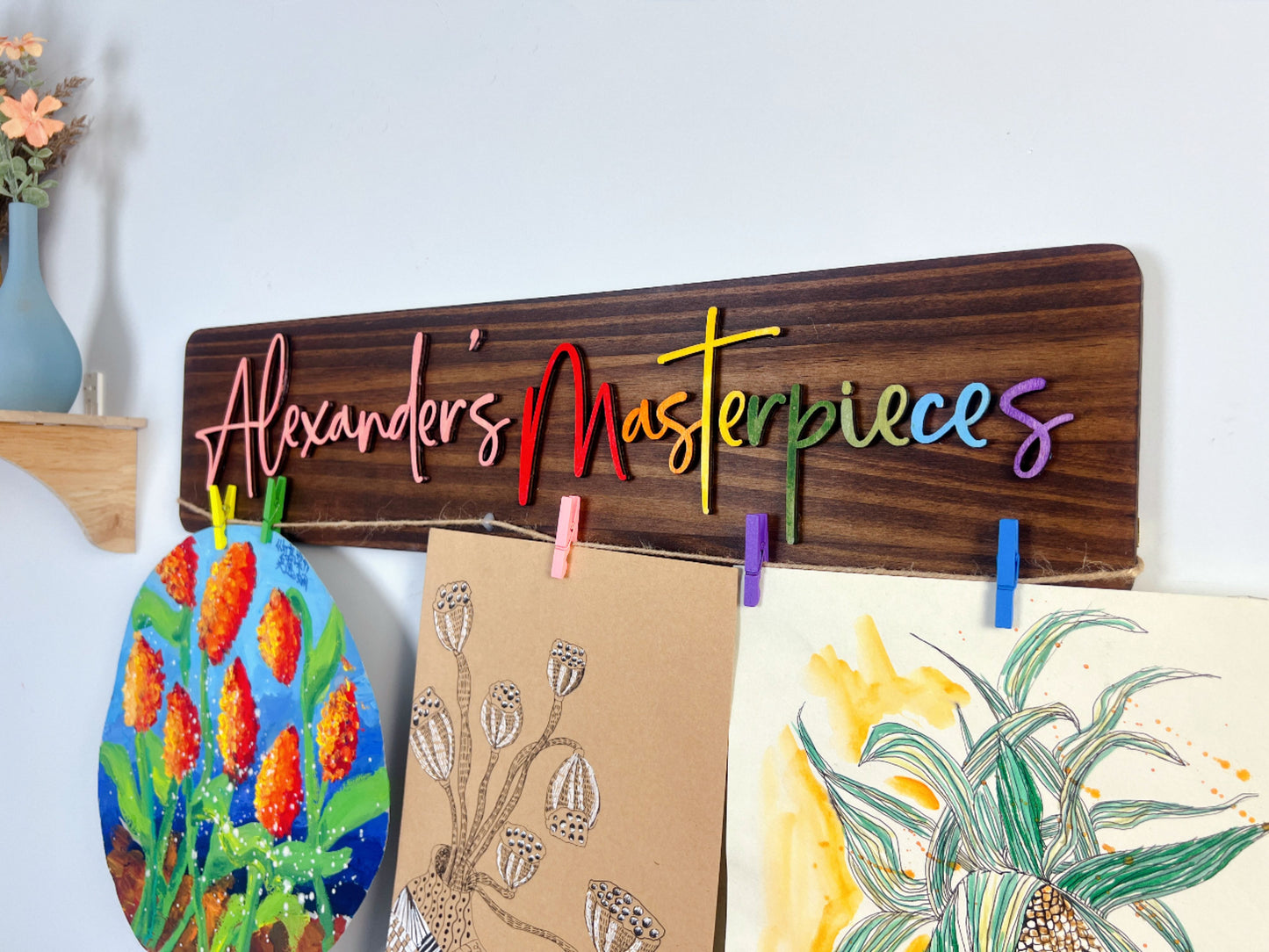 Personalized Kids Art Display Sign