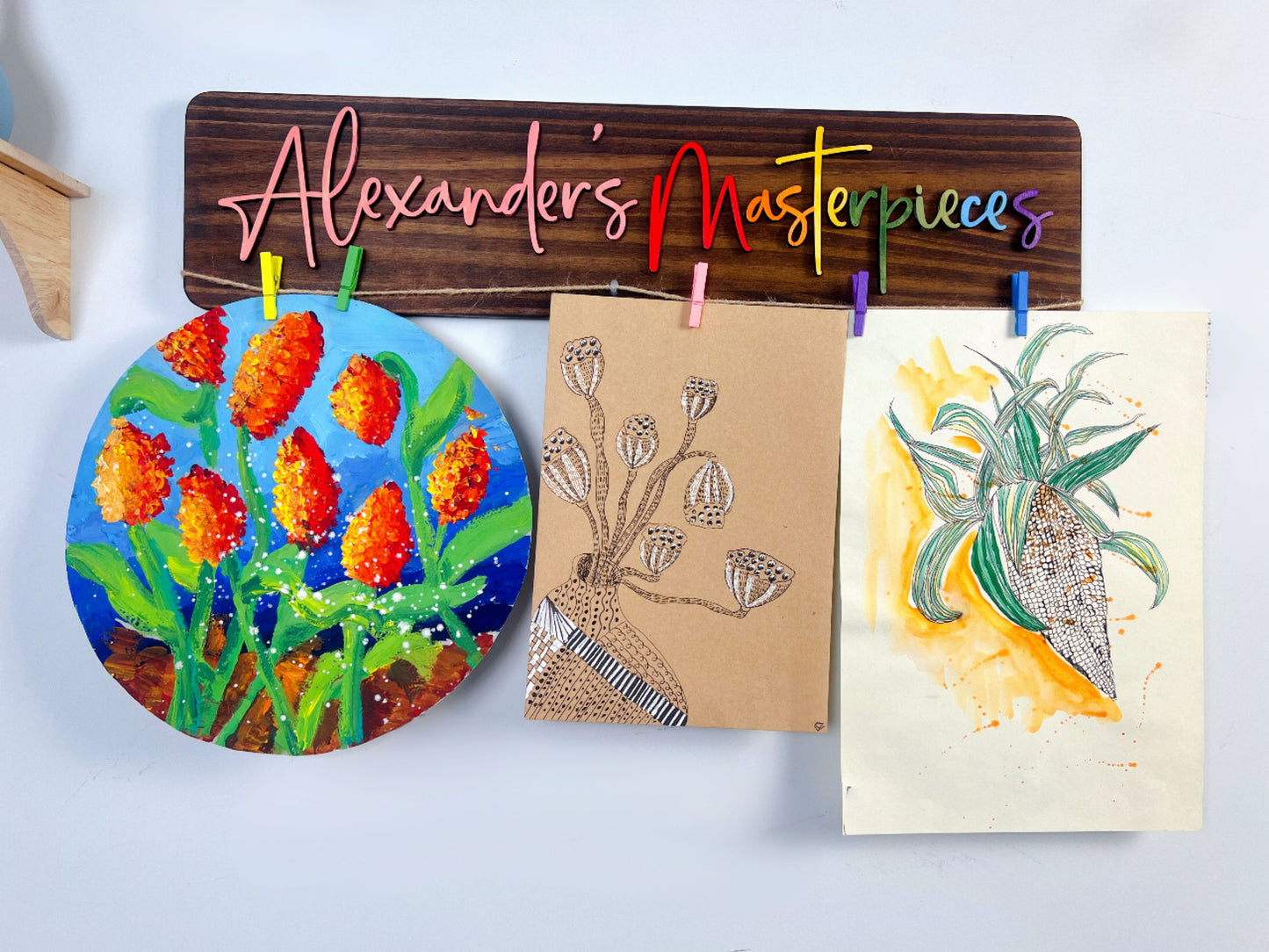 Personalized Kids Art Display Sign