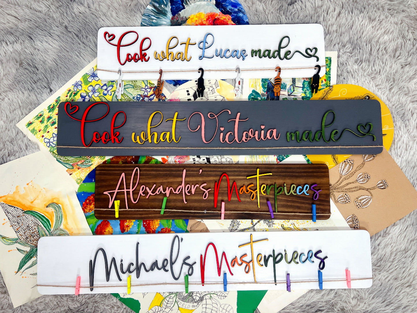 Personalized Kids Art Display Sign