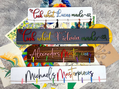 Personalized Kids Art Display Sign